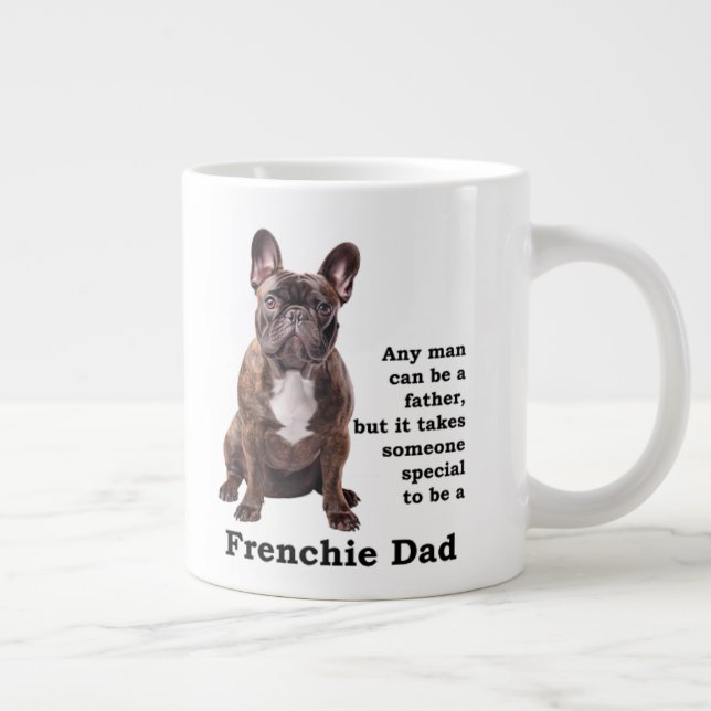 Brindle Fransk Bulldog Pappa Jumbo Mugg (Höger)