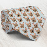 Brindle Fransk Bulldog Slips<br><div class="desc">En roligt liten Brindle Fransk Bulldog eller Frenchie mönster på en anka-äggblå bakgrund. Underbar för alla hundälskare,  husdjursresande,  hundvalkare och veterinärer. Originalkonst av Nic Squirrell.</div>