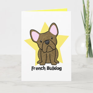 Brindle fransk bulldogg för Kawaii stjärna Kort