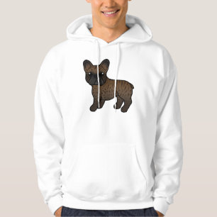 Brindle fransk bulldogg söt seriehund hoodie