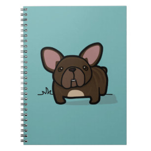 Brindle Frenchie Anteckningsbok Med Spiral