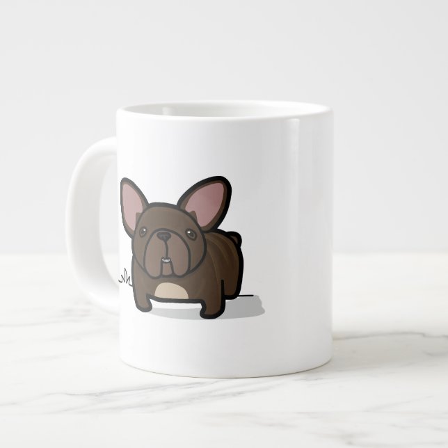 Brindle Frenchie Jumbo Mugg (Framsida vänster)