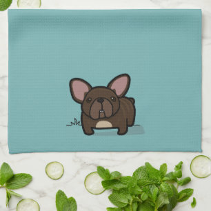 Brindle Frenchie Kökshandduk