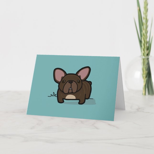 Brindle Frenchie Kort (Framsida)