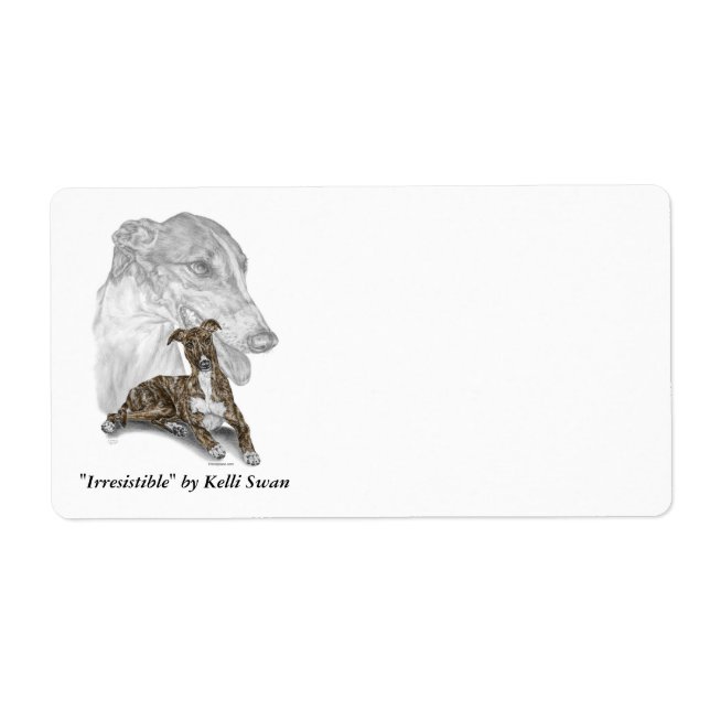 Brindle Greyhound Hund Art Fraktsedel (Framsidan)