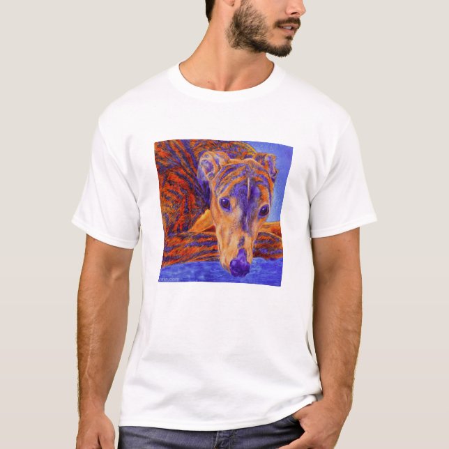 Brindle Greyhound - Light T-shirt - "Ace" (Framsida)