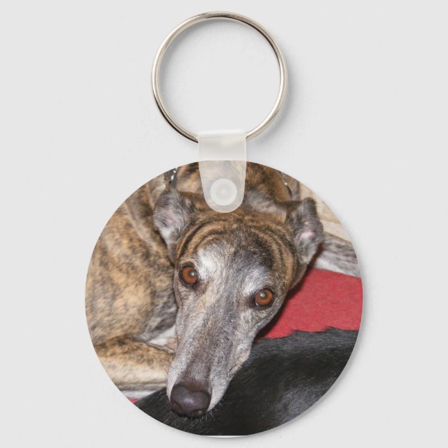 Brindle Greyhound Nyckelring (Framsida)