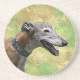 Brindle Greyhound Sandstone Coaster Underlägg