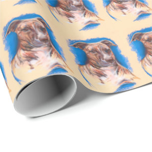 Brindle groptjurhund presentpapper
