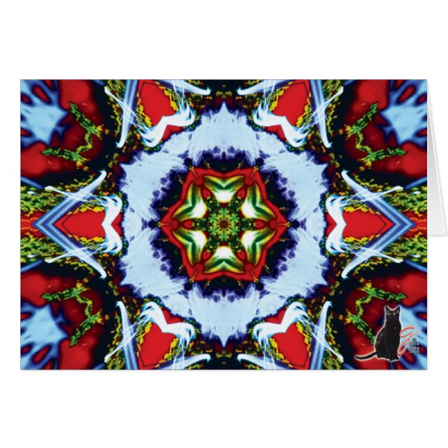 Brindle Kaleidoscope Hälsningskort (Framsidan Horizontal)