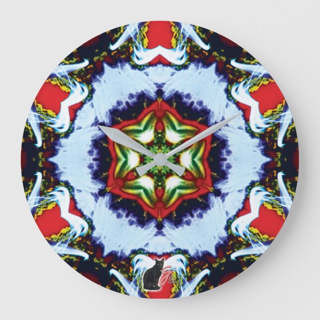 Brindle Kaleidoscope Stor Klocka (Framsida)