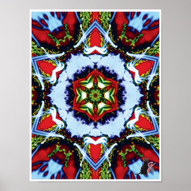 Brindle Kinetic Collage Kaleidoscope Poster (Framsidan)