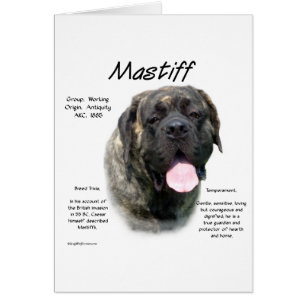 Brindle Mastiff History Hälsningskort