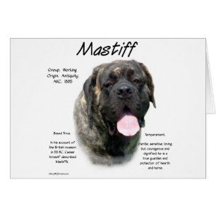 Brindle Mastiff History Hälsningskort