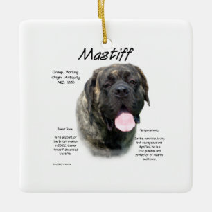 Brindle Mastiff History Julgransprydnad Keramik