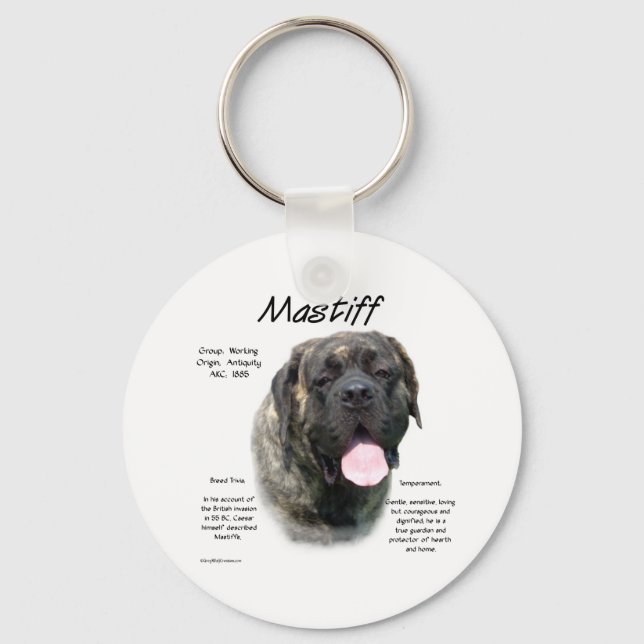 Brindle Mastiff History Nyckelring (Framsida)