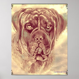 Brindle Mastiff Poster av Sång Zeock