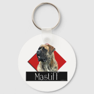 Brindle Mastiffdiamant Keychain Nyckelring
