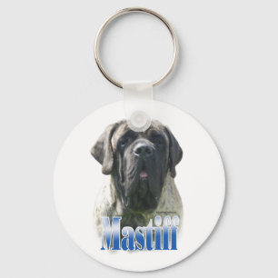 Brindle Mastiffnamn Keychain Nyckelring