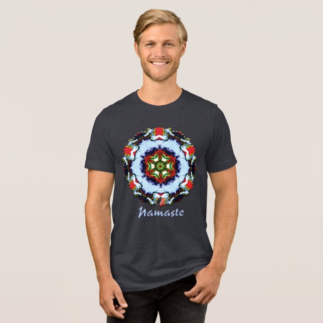 Brindle Namaste Kaleidoscope T-Shirt (Framsida Full)