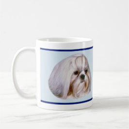 Brindle och vitShih Tzu hund Mugg
