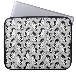 Brindle Pied Frenchie valp Laptop Sleeve