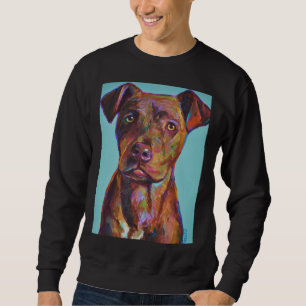 Brindle Pitbull Valp Lång Ärmad Tröja