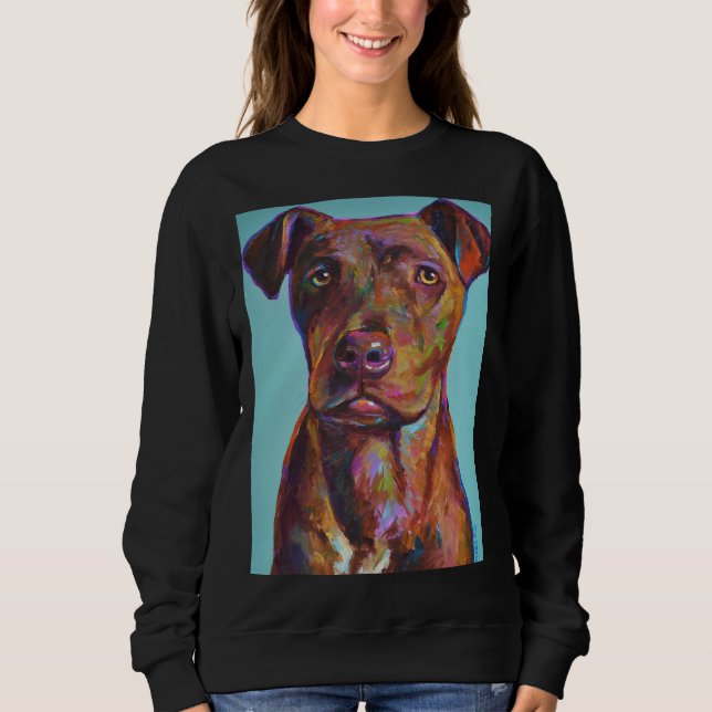 Brindle Pitbull Valp T Shirt (Framsida)