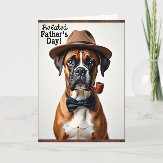 Brindle Valp Fars Dag Kort (Framsida)