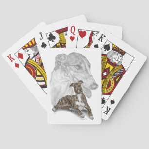 Brindle vinthundhundkonst casinokort