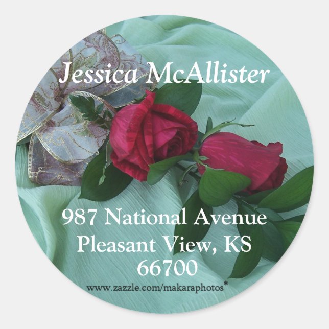 BrindleRoseSticker-anpassa Runt Klistermärke (Framsida)