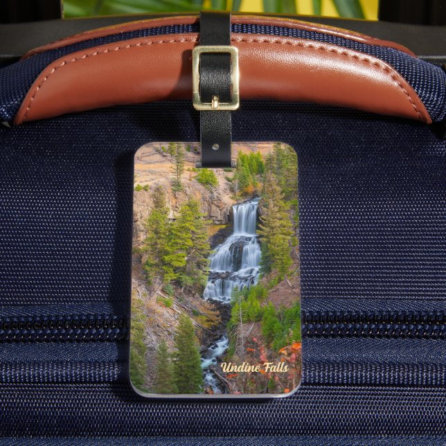 Brine Falls Lava Bäck Yellowstone nationalpark Bagagebricka (Framsida Insitu 2)