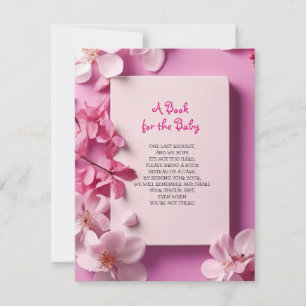 BRING A BOK Rosa Orchids Fuchsia Baby Shower Card Inbjudningar