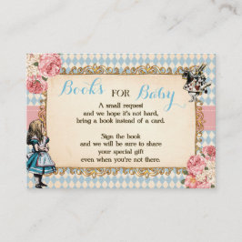 Bring a Book Alice in Wonderland Baby Shower Card Placeringskort