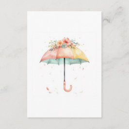 Bring a Book Floral Umbrella Baby Sprinkle Insert Tilläggskort