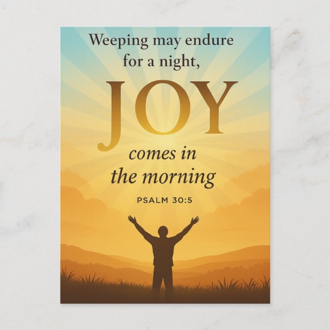 Bring hope and joy into any space with premium art vykort (Framsida)