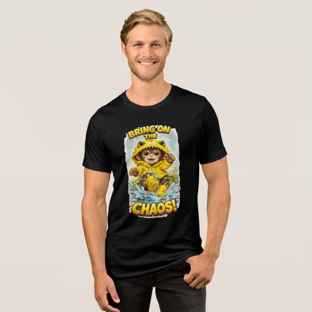 Bring on the Chaos T-Shirt Cute Rain Dino (Framsida Full)