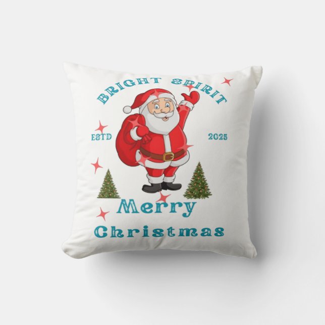 Bring the holiday cheer to life with Santa design  Kudde (Framsida)