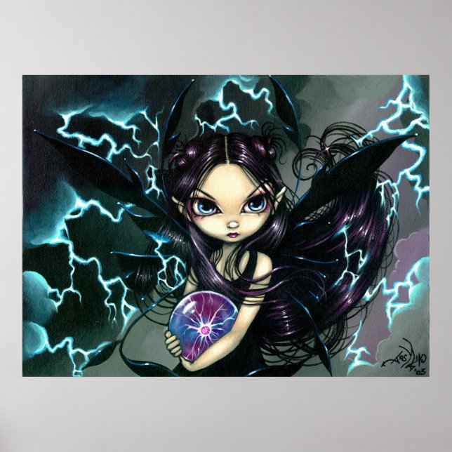 Bringer of Lightning ART PRINT Storm Fairy Poster (Framsidan)