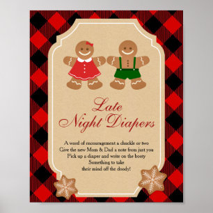 Bringerbröd Cookie Late Night Diaper Sign Poster