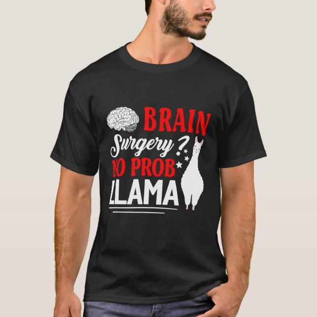 Brinkirurgi Ingen Prob Llama Recovery Get well Soo T Shirt (Framsida)