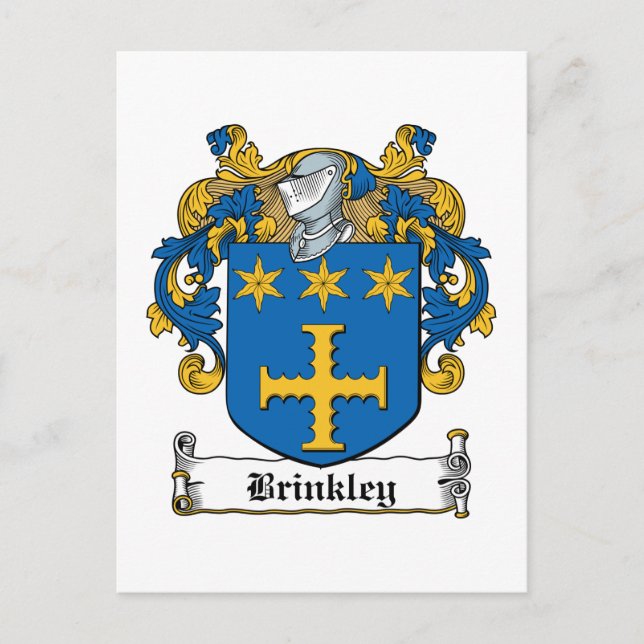 Brinkley familjevapen vykort (Framsida)