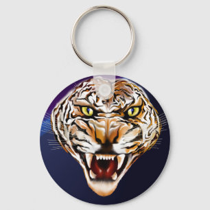 Brinna ljus affisch för tigertiger nyckelring