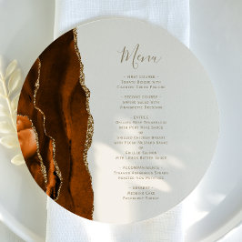 Brinnad Orange Guld-agate-platta i Elfenbenskusten Meny