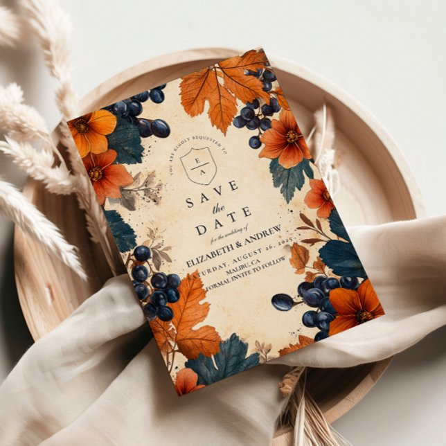 Brinnad Orange och marinkerier Bröllop Spara Datumet (Skapare uppladdad)