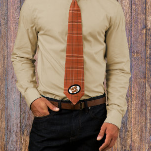 Brinnad Orange Play Mönster Game Day Neck Tie Slips