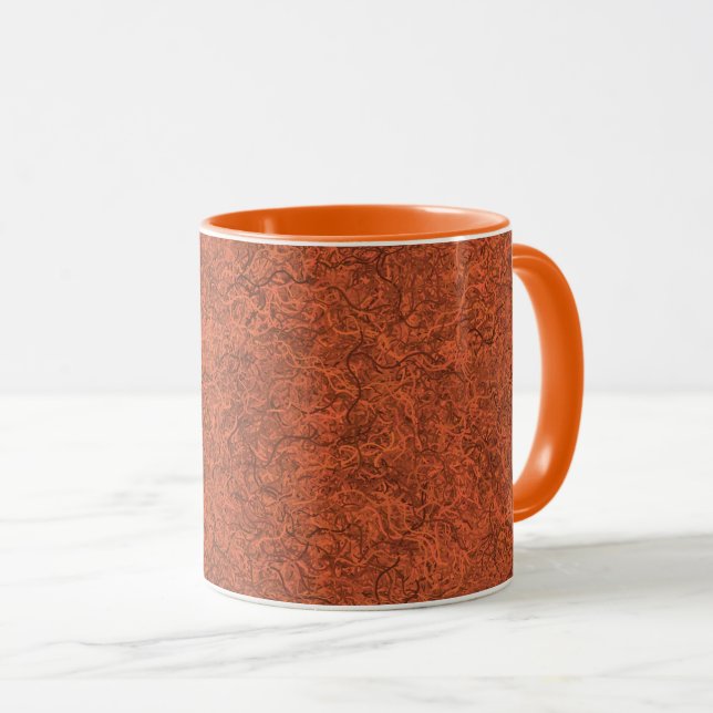 Brinnad orange, populär mönster mugg (Framsida höger)