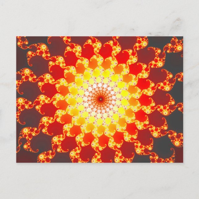 Brinnande ambition - Fractal vykort (Framsida)