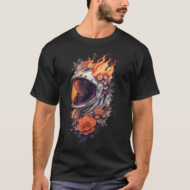 Brinnande astronaut 1 t shirt (Framsida)