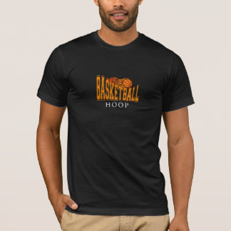 Brinnande baskettypografi design t shirt